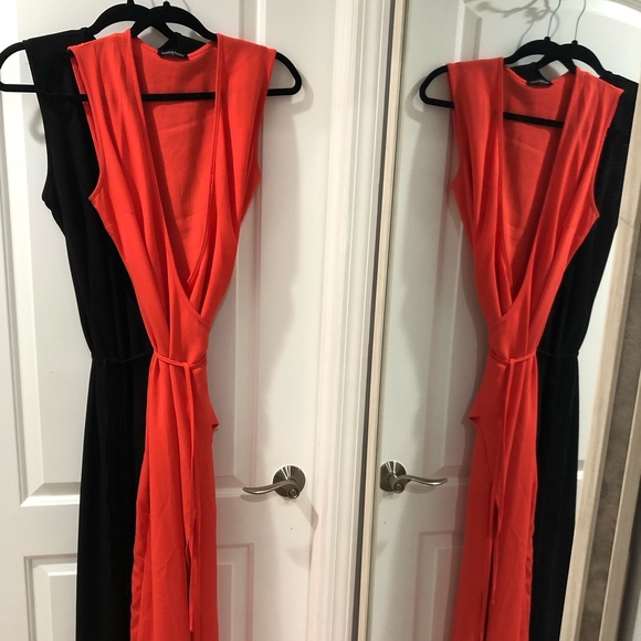 American Apparel size medium 95% polyester 5% elastane wrap dresses - Picture 6 of 17